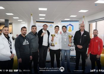 الطالب مالك سريوه بطلاً لبطولة تنس الطاولة لطلبة جامعة عمان العربية