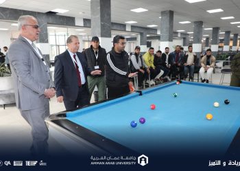 الطالب محيسن بطلاً لبطولتي البلياردو والسنوكر لطلبة جامعة عمان العربية