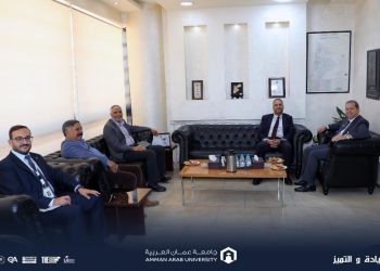 رئيس جامعة عمان العربية يستقبل مدير عام مؤسسة التدريب المهني
