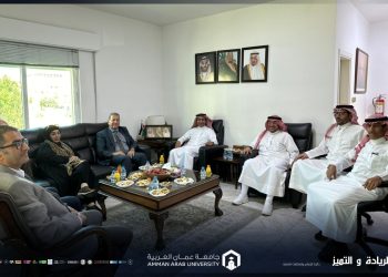 رئيس جامعة عمان العربية يزور الملحقية الثقافية السعودية