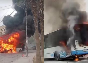 خلال أقل من شهر احتراق حافلتان لـ”باص عمّان”