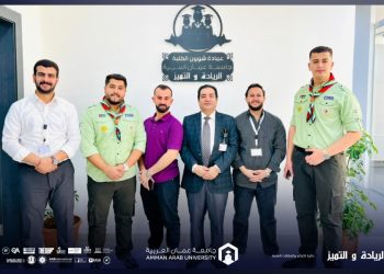 طلبة جامعة عمان العربية يشاركون في المعسكر الكشفي “مسارات الأردن”