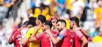 منتخب الأردن يحتفل قبل مواجهة النمسا في كأس العالم